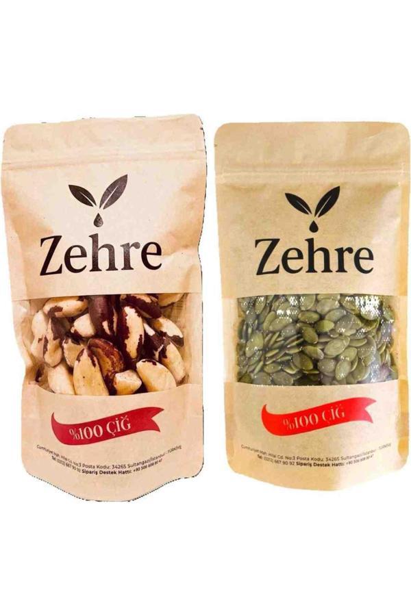 Zehre 250 Gr Çiğ Kabak Çekirdeği Içi + 100 Gr Brezilya Cevizi - Image 1