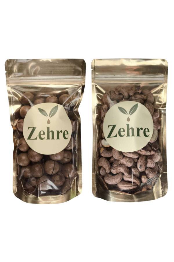 Zehre 250 Gr Kabuklu Kavrulmuş Kaju + 250 Gr Makademya Fındığı - Image 1