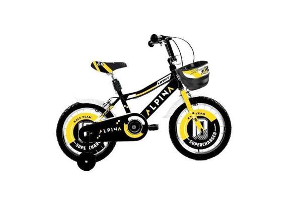 ÜMİT 1647 ALPINA-M-BMX-V ERKEK ÇOCUK BİSİKLETİ 16 JANT SİYAH SARI - Image 1