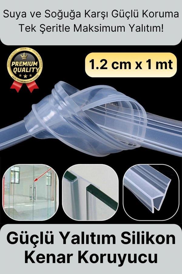 Çok Amaçlı Su Soğuk geçirmez Kapı Pencere Cam Duşakabin Yalıtım Silikon Kenar Koruyucu 1.2 cm x 1 mt - Image 1
