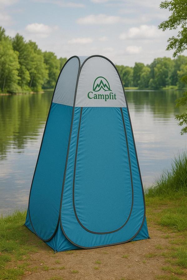 Campfit Giyinme Çadırı, Kamp Duş Tuvalet Çadırı, Soyunma Çadır, Portatif Otomatik Çadır 120X120X190Cm - Image 1