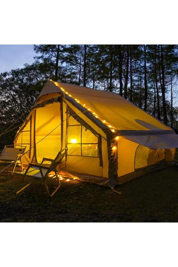 Campfit Şişme Çadır Tenteli Şişme Çadır – 300×210×190 Cm 6M2 4-5 Kişilik Şişme Çadır Pompalı - Image 1