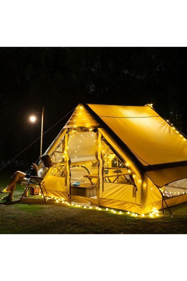 Campfit Tourus Şişme Çadır 420Denye 300X210X200 Cm 6,00M2 Çantalı Pompalı Lüx Şişme Çadır - Image 1