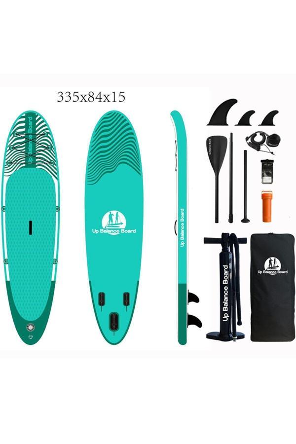 Cosfer Up Balance Board Şişme Sup Board/Stand Up Paddle Board 335X84X15 Cm Yeşil Beyaz - Image 1
