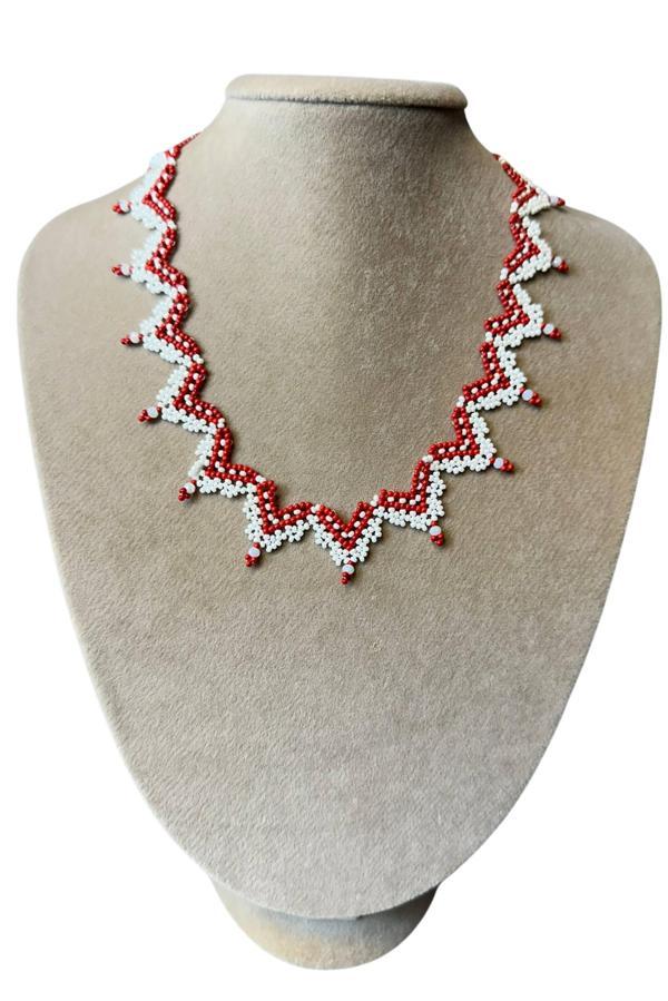 Uretti - Özlem 9422 6651 El Yapımı Kalp Tasarım Model Kum Boncuk Kolye - Image 1