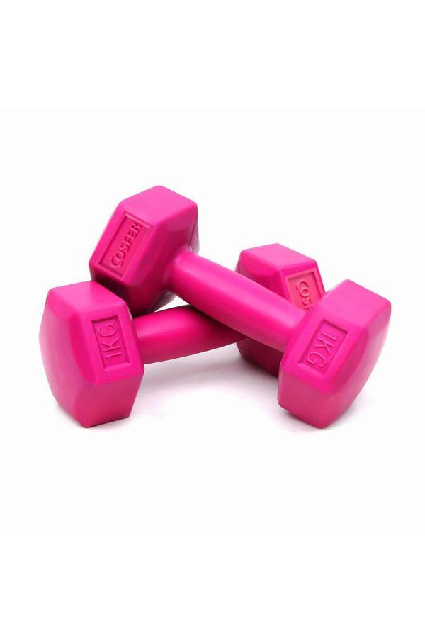 Cosfer 1 Kg X2 Adet Pvc Dambıl Dambıl Seti Altıgen Dambıl - Image 1