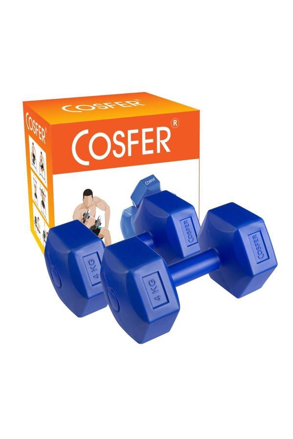 Cosfer 4 Kg X2 Adet Pvc Dambıl Dambıl Seti Altıgen Dambıl - Image 1