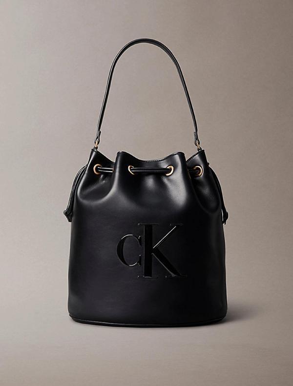 Calvin Klein Büyük CK Logolu Kova Kadın Siyah Çanta LV04F3232G-UB1 - Image 1