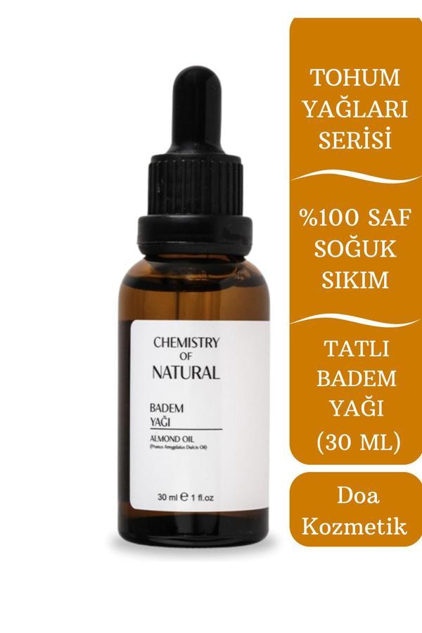 Doa Kozmetik Tatlı Badem Yağı, %100 Saf, Soğuk Sıkım (30ml) - Image 1