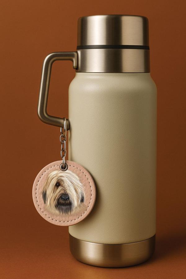 Senada Termos Suluk Charmı Çanta Süsü Aksesuar Süs Zincirli Charm Deri Pembe Karizma Köpek - Image 1