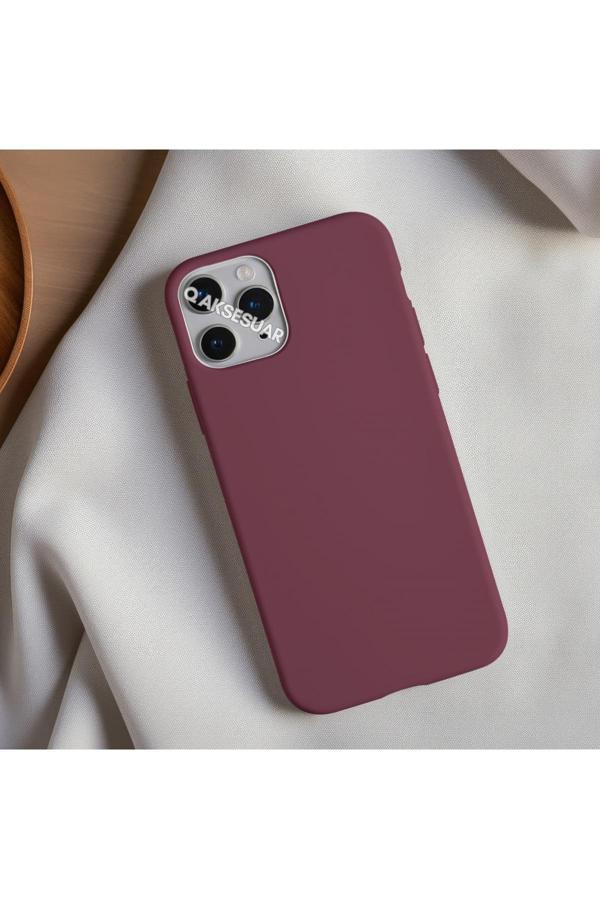 Q Aksesuar İphone 14 Uyumlu Içi Kadife Lansman Silikon Kılıf Yumuşak Doku Hissi Kapak - Image 1