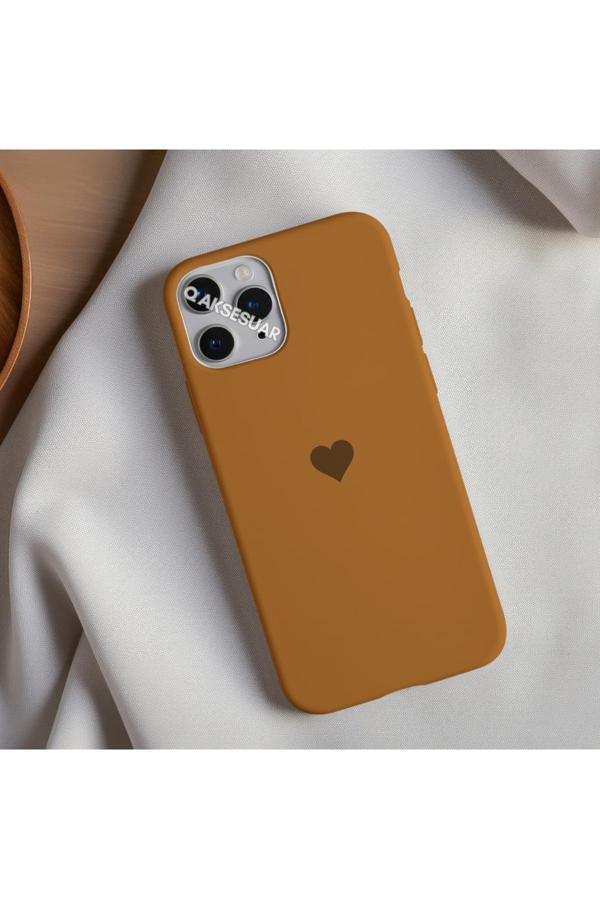Q Aksesuar İphone 6 Uyumlu Içi Kadife Kalp Telefon Kılıfı - Image 1
