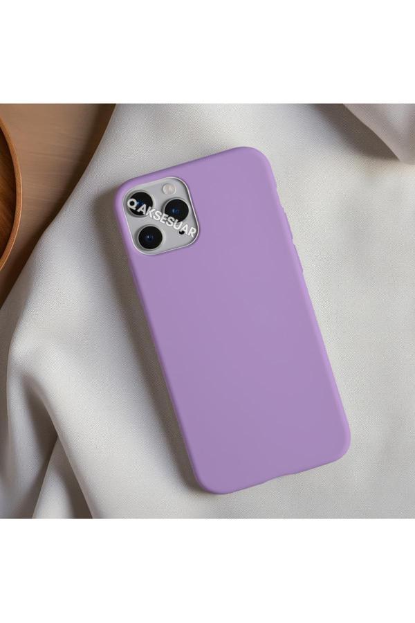 Q Aksesuar İphone 12 Uyumlu Içi Kadife Lansman Silikon Kılıf Yumuşak Doku Hissi Kapak - Image 1