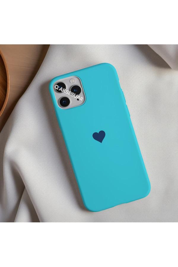 Q Aksesuar İphone Xr Uyumlu Içi Kadife Kalp Telefon Kılıfı - Image 1