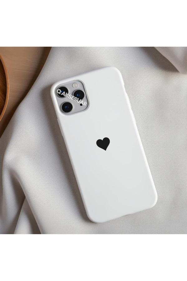 Q Aksesuar İphone Xr Uyumlu Içi Kadife Kalp Telefon Kılıfı - Image 1