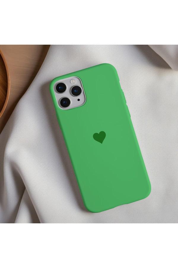 Q Aksesuar İphone Xr Uyumlu Içi Kadife Kalp Telefon Kılıfı - Image 1