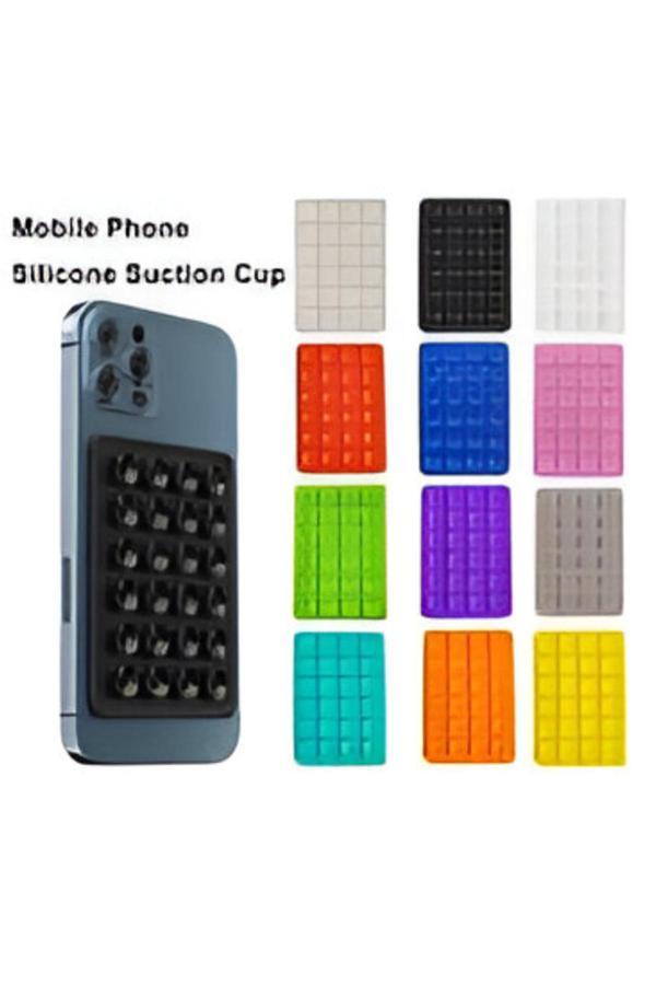 Q Aksesuar Karşık Renk- Silikon Vakumlu Telefon Tutucu, Cep Telefonu İçin Silikon Yapışkanlı, Kaymaz Vantuz - Image 1