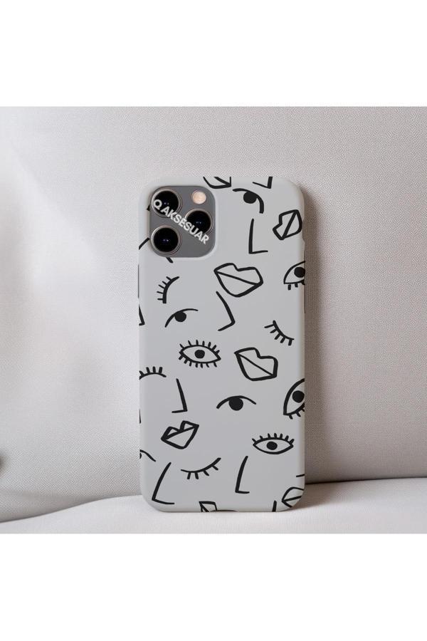 Q Aksesuar İphone 12 Mini Uyumlu İçi Kadife Dudak Desenli Tasarım Telefon Kılıfı - Image 1