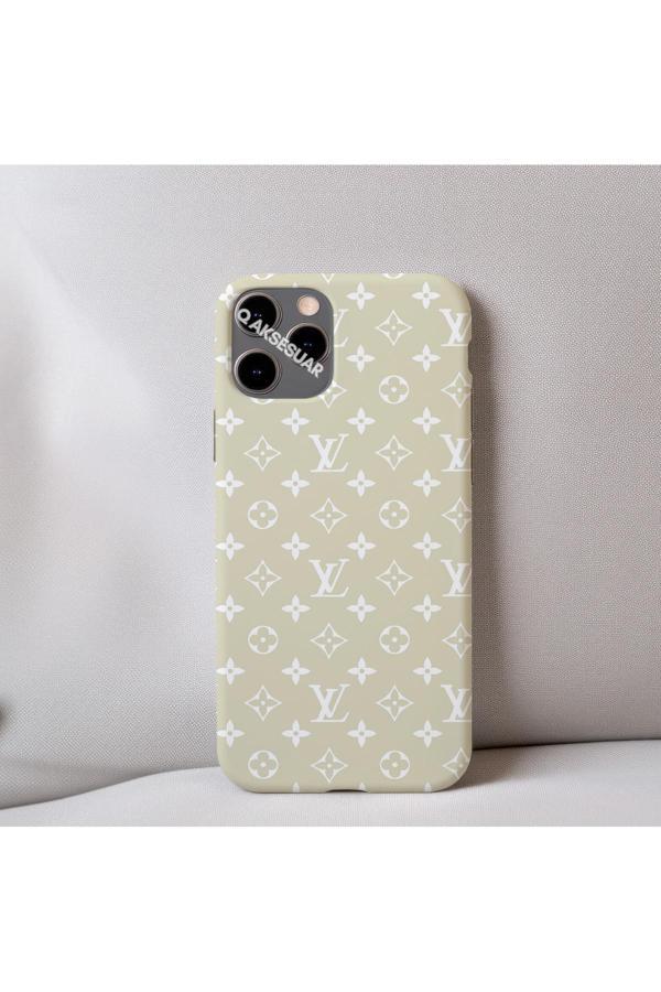 Q Aksesuar İphone 11 Uyumlu İçi Kadife Lv Desenli Tasarım Telefon Kılıfı - Image 1