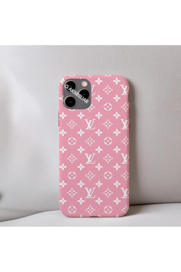 Q Aksesuar İphone 15 Plus Uyumlu İçi Kadife Lv Desenli Tasarım Telefon Kılıfı - Image 1