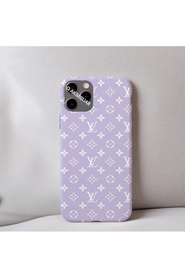 Q Aksesuar İphone Xs Max Uyumlu İçi Kadife Lv Desenli Tasarım Telefon Kılıfı - Image 1