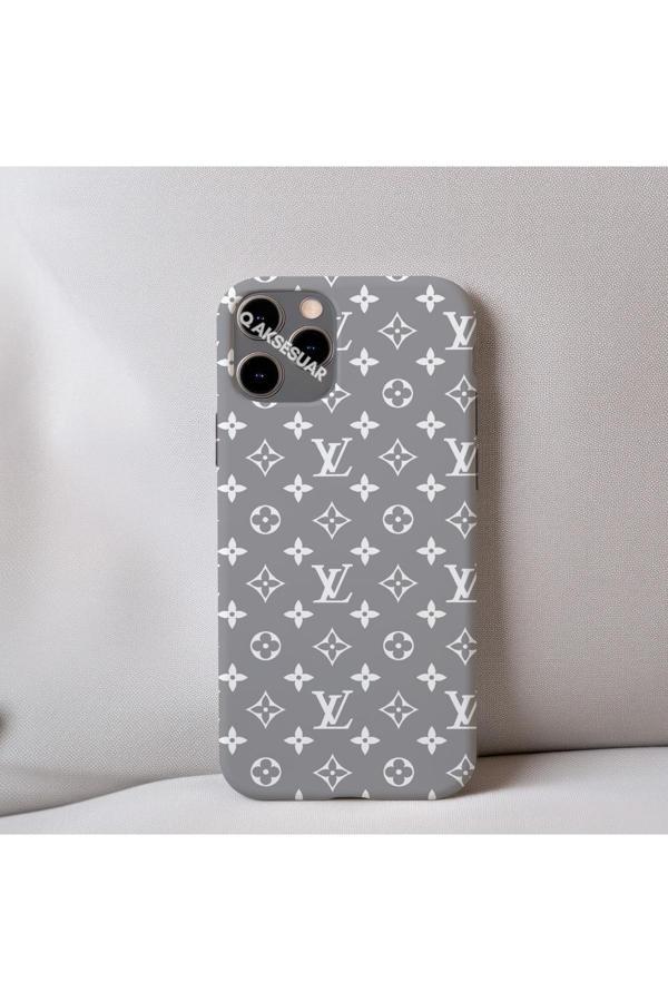 Q Aksesuar İphone Se 3.Nesil (2022) Uyumlu İçi Kadife Lv Desenli Tasarım Telefon Kılıfı - Image 1