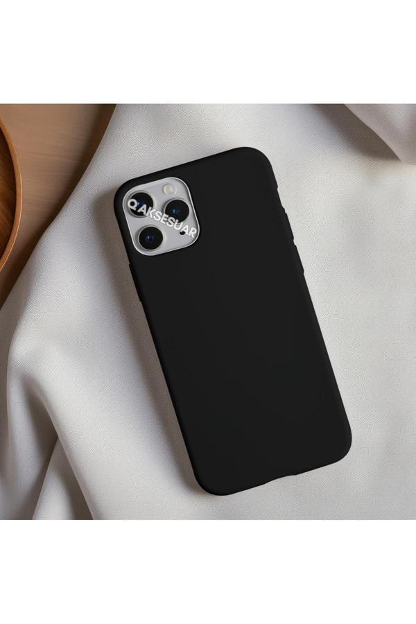 Q Aksesuar İphone 15 Plus Uyumlu Içi Kadife Lansman Silikon Kılıf Yumuşak Doku Hissi Kapak - Image 1