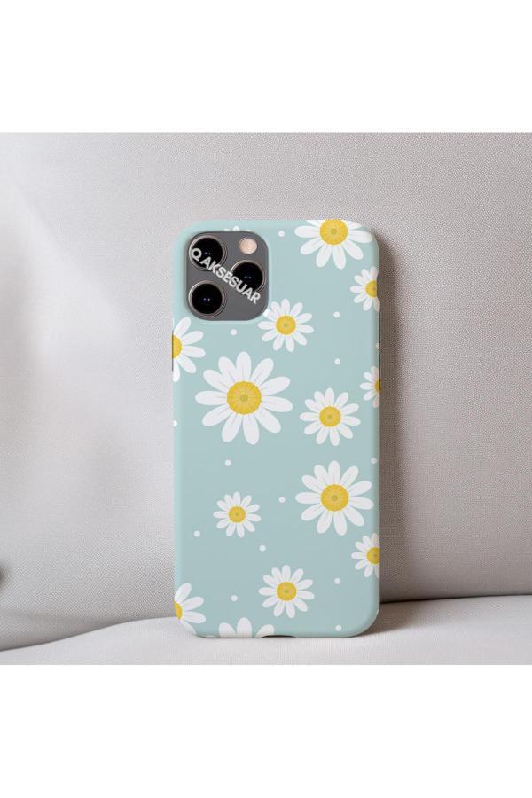 Q Aksesuar İphone Xr Uyumlu Papatya Desenli İçi Kadife Silikon Tasarım Telefon Kılıfı Kapak - Image 1