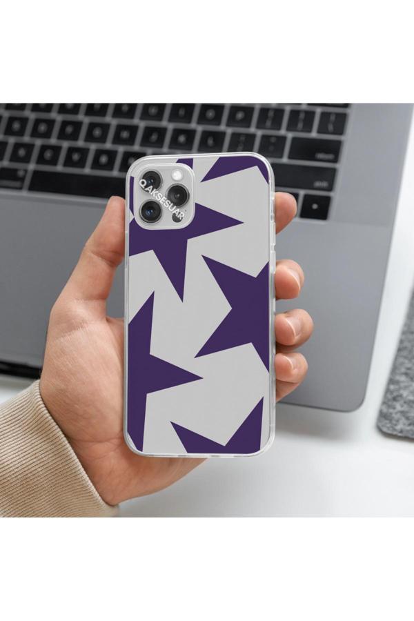 Q Aksesuar İphone Xr Uyumlu Yıldızlar Tasarımlı Premium Şeffaf Telefon Kılıfı - Image 1