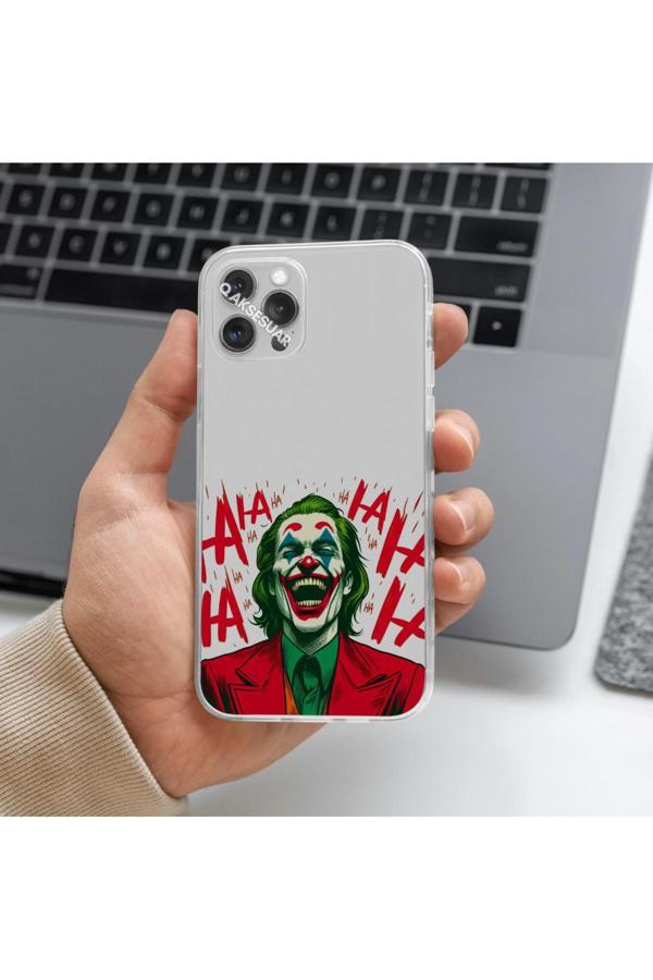 Q Aksesuar Huawei P40 Pro Uyumlu Joker Tasarımlı Premium Şeffaf Telefon Kılıfı - Image 1