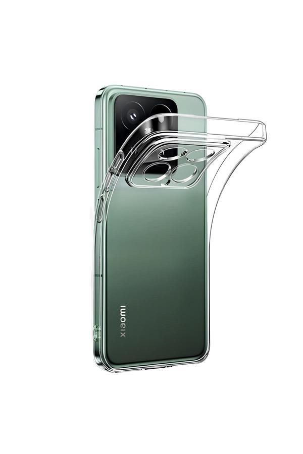 Q Aksesuar Xiaomi 14T Pro Uyumlu Renksiz Silikon Şeffaf Telefon Kılıfı - Image 1