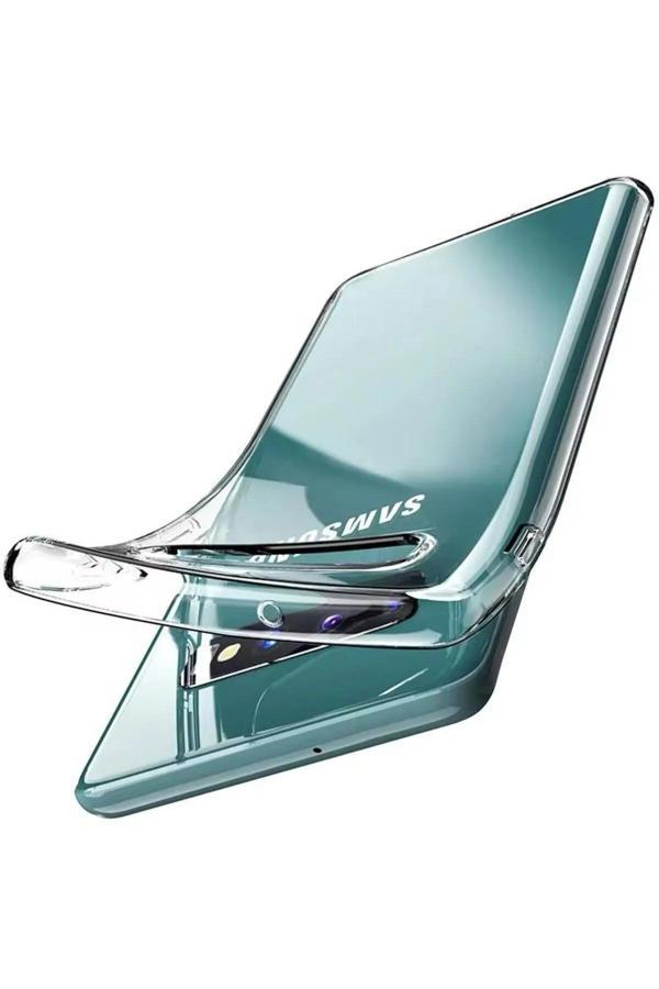 Q Aksesuar Samsung Galaxy S10 Plus Uyumlu Renksiz Silikon Şeffaf Telefon Kılıfı - Image 1