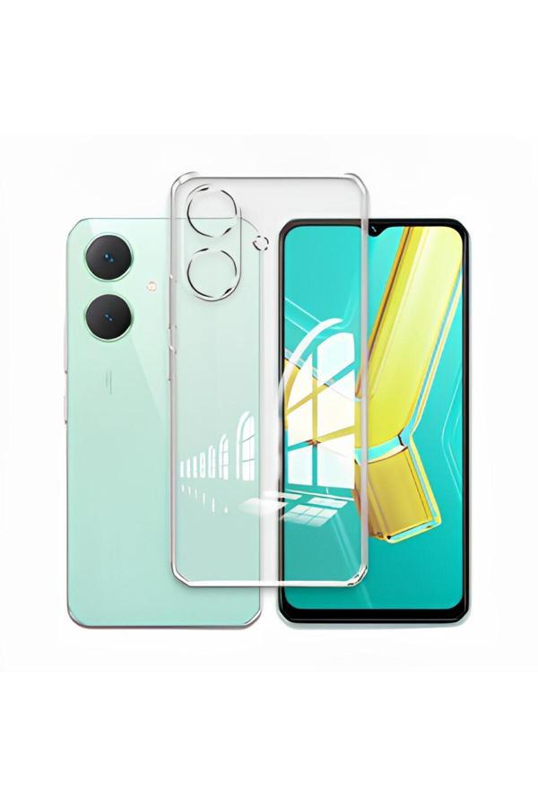 Q Aksesuar Realme C61 Uyumlu Renksiz Silikon Şeffaf Telefon Kılıfı - Image 1