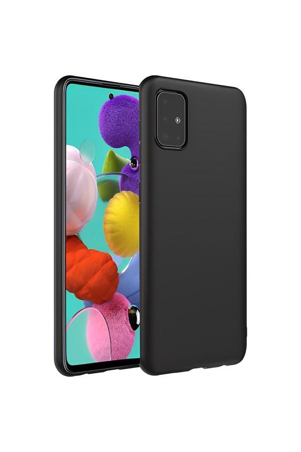 Q Aksesuar Samsung Galaxy M51 Uyumlu Silikon Lansman Telefon Kılıfı - Siyah - Image 1