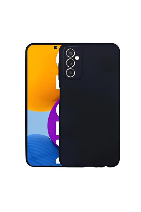 Q Aksesuar Samsung Galaxy M52 Uyumlu Silikon Lansman Telefon Kılıfı - Siyah - Image 1