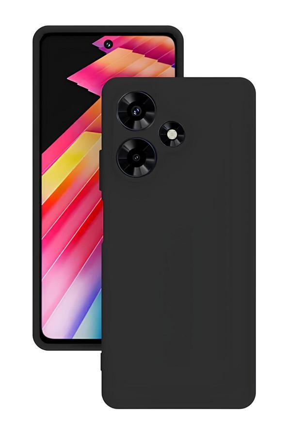 Q Aksesuar İnfinix Hot 30 Uyumlu Silikon Lansman Telefon Kılıfı - Siyah - Image 1