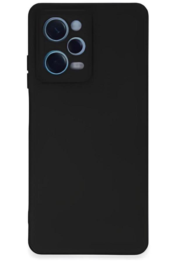 Q Aksesuar Poco X5 5G Uyumlu Silikon Lansman Telefon Kılıfı - Siyah - Image 1