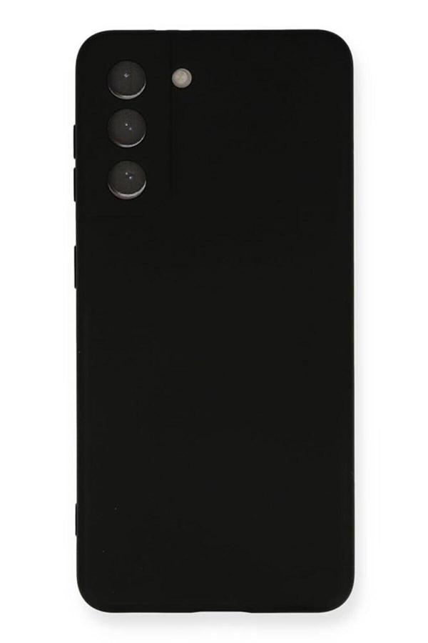 Q Aksesuar Samsung Galaxy S21 Plus Uyumlu Silikon Lansman Telefon Kılıfı - Siyah - Image 1