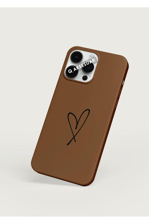 Q Aksesuar İphone 13 Pro Uyumlu Kalpli Basic Premium Telefon Kılıfı - Image 1