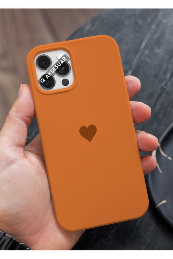 Q Aksesuar İphone 12 Pro Max Uyumlu Mini Kalp Serisi Basic Premium Telefon Kılıfı - Image 1