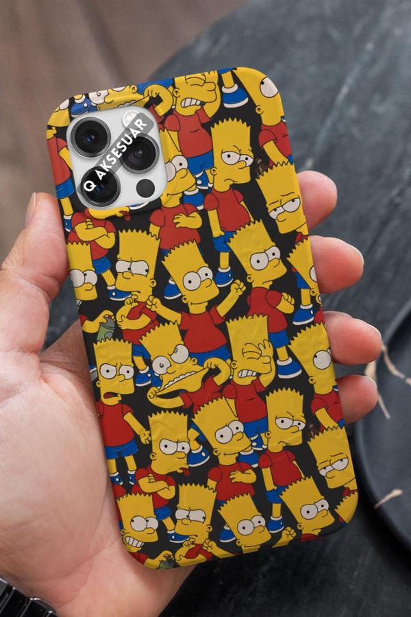 Q Aksesuar Samsung Galaxy A33 Uyumlu Bart Simpson Tasarımlı Premium Telefon Kılıfı - Image 1