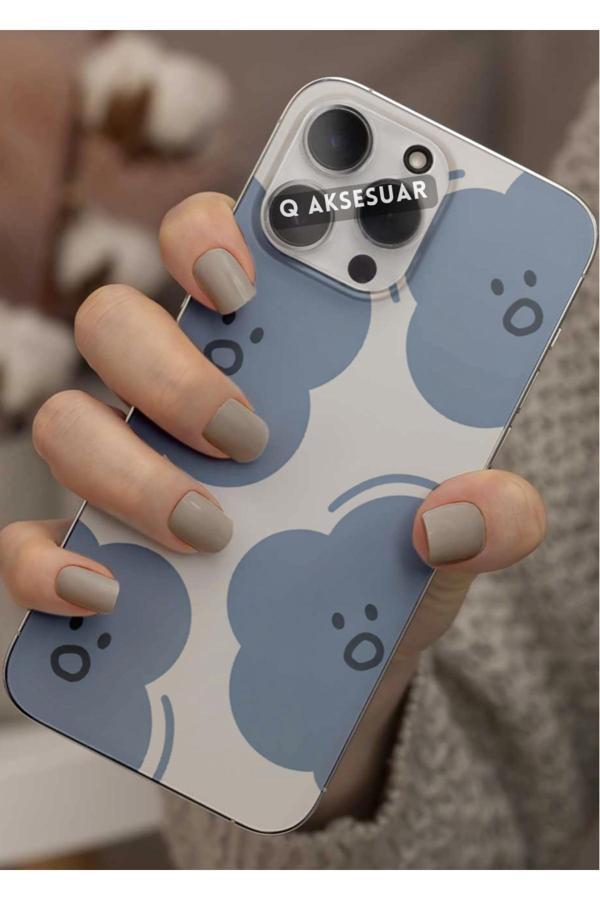 Q Aksesuar Samsung Galaxy S22 Uyumlu Sevimli Bulut Tasarımlı Şeffaf Telefon Kılıfı Kapak Case - Image 1