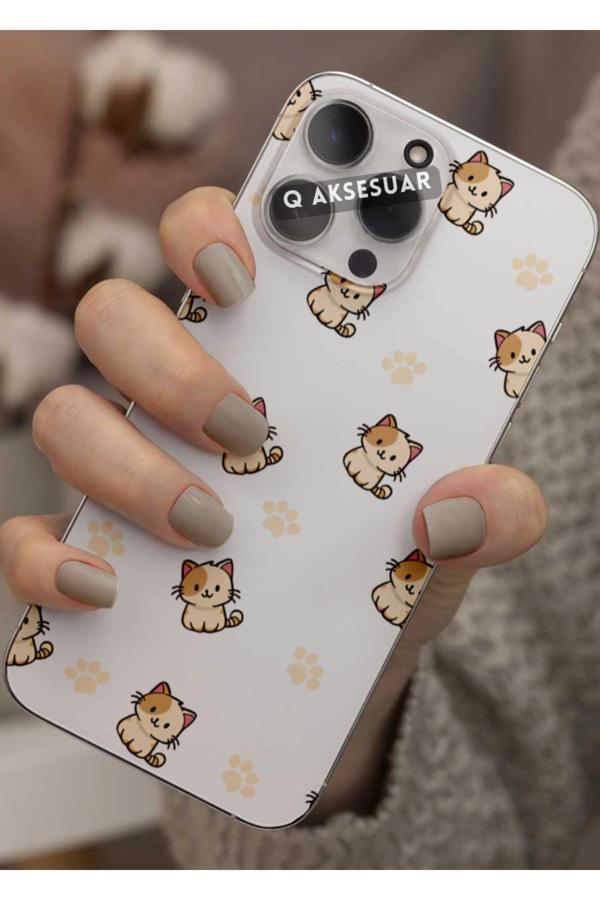 Q Aksesuar Samsung Galaxy S10E Uyumlu Sevimli Kedi Tasarımlı Şeffaf Telefon Kılıfı Kapak Case - Image 1