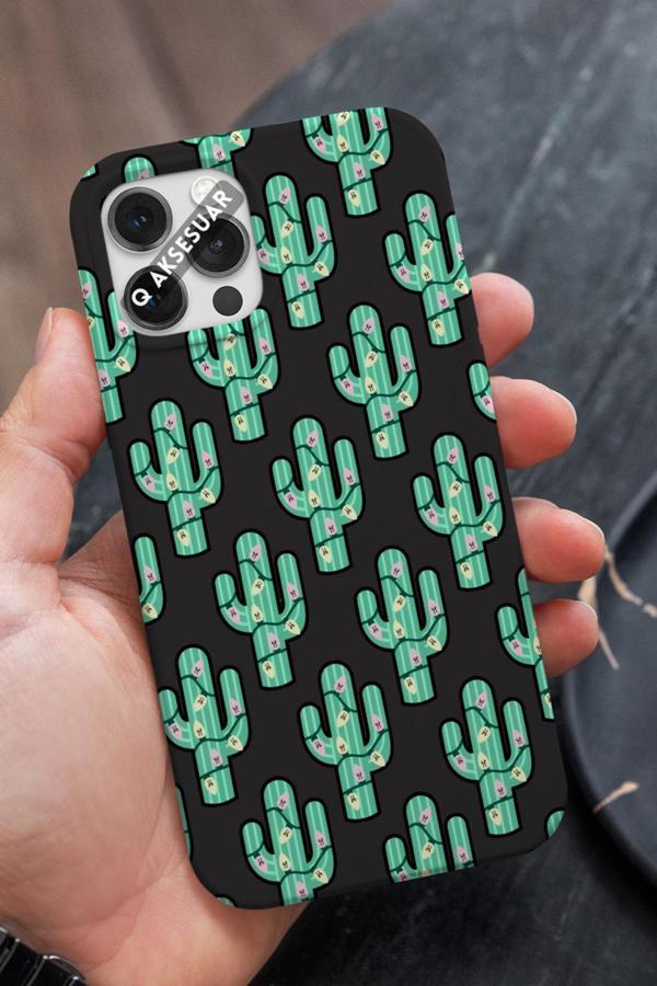 Q Aksesuar Samsung Galaxy S10 Lite Uyumlu Kaktüs Tasarımlı Premium Telefon Kılıfı - Image 1