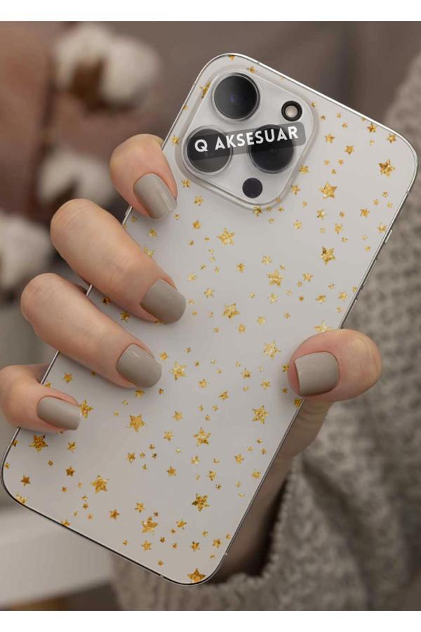 Q Aksesuar Xiaomi Redmi Note 12 4G Uyumlu Yıldızlar Tasarımlı Şeffaf Telefon Kılıfı Kapak Case - Image 1