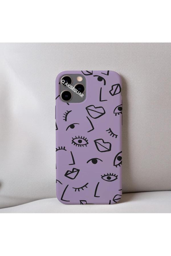 Q Aksesuar İphone 6 Plus Uyumlu İçi Kadife Dudak Desenli Tasarım Telefon Kılıfı - Image 1