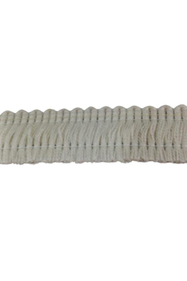 Pamuk Püskül Şerit En 3 cm Krem 1 Metre - Image 1