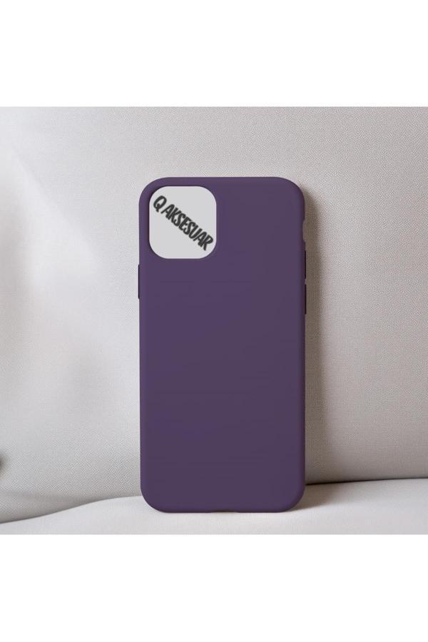 Q Aksesuar İphone Se 2.Nesil (2020) Uyumlu Içi Kadife Silikon Lansman Kılıf Yumuşak Doku Hissi - Image 1