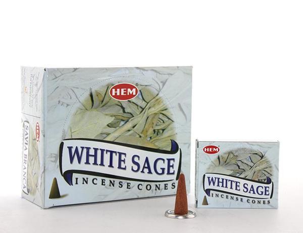 White Sage Aromalı Konik Tütsü - Image 1