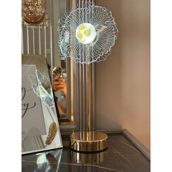 Çiçek Tasarımlı LED Masa Lambası  - Image 1